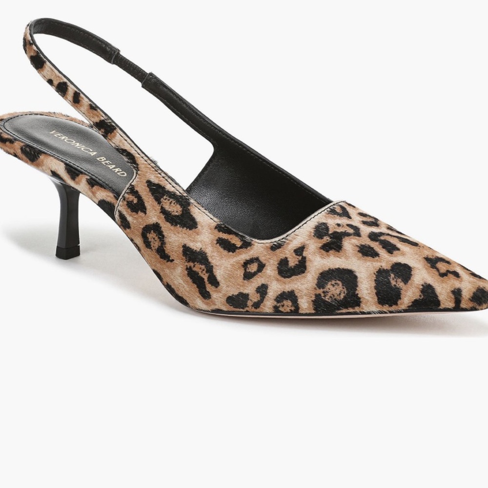 Veronica Beard Leopard Print Slingback Heels NWOT - Picture 9 of 9
